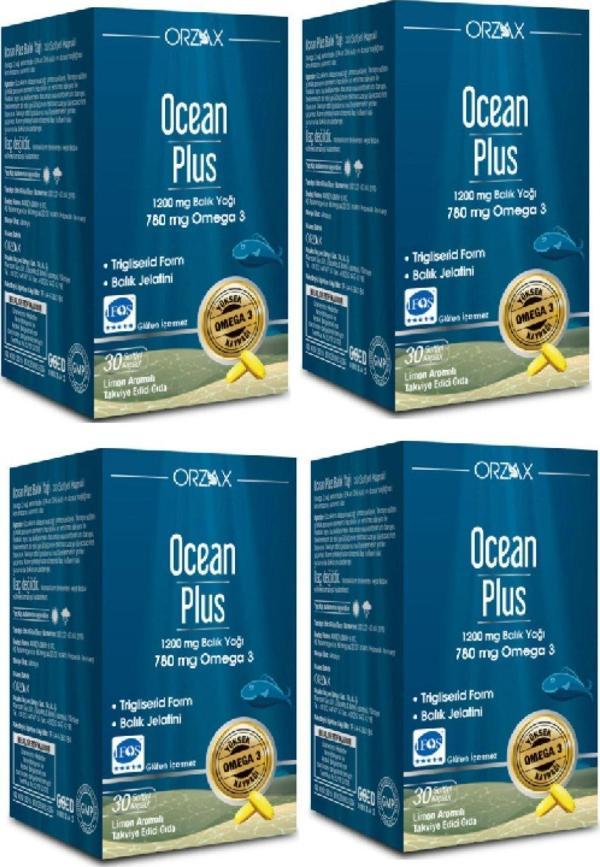 Ocean Saf Balık Yağı - Plus Omega 3 1200 Mg 30 Kapsül X4 Adet - Image 1