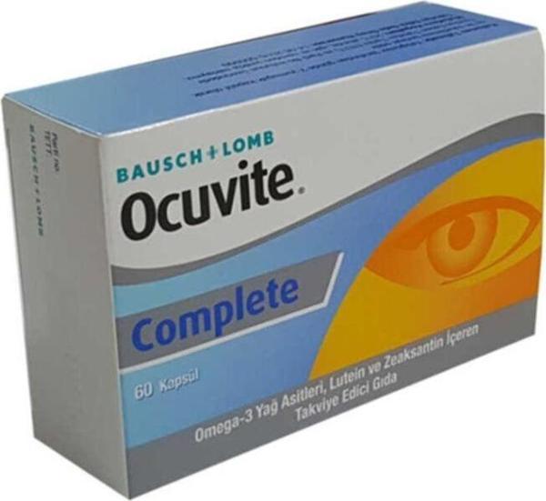 Ocuvite Complete Omega3, Lutein, Zeaksantin Ve Vitaminler Içeren Takviye Edici Gıda 60 Kapsül - Image 1