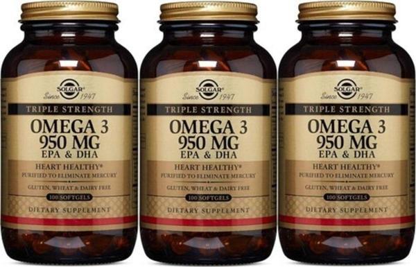 Solgar Omega-3 950 Mg 100 Kapsül ***3 Adet*** - Image 1