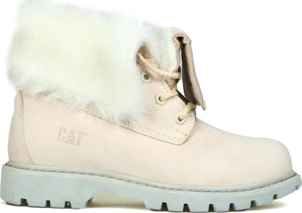 Caterpillar Utah Hakiki Deri Bej Nubuk Kadın Bot - Image 1