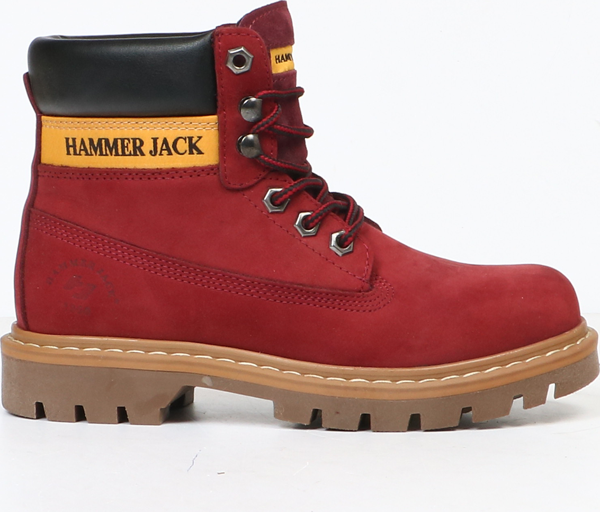 Hammer Jack Hakiki Deri Bordo Nubuk Kadın Bot - Image 1