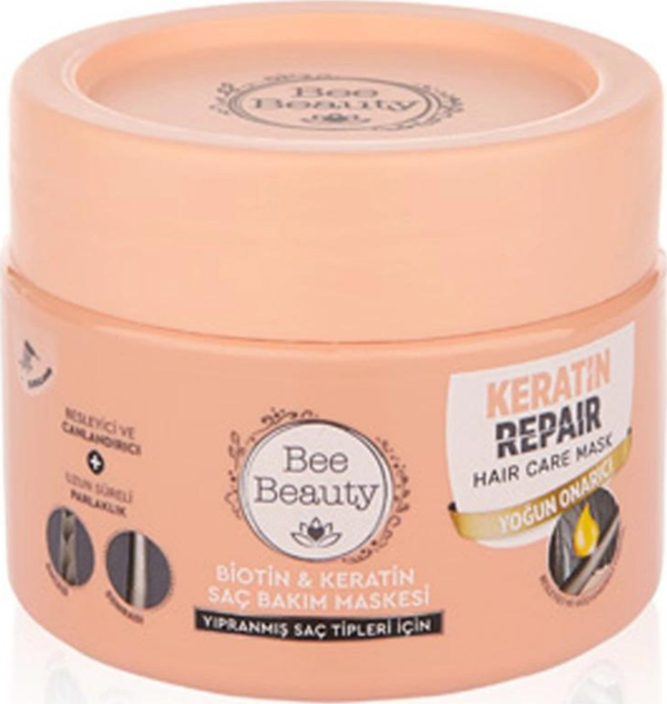 Bee Beauty Besleyici Onarıcı Biotin & Keratin Saç Bakım Maskesi 300 ml - Image 1
