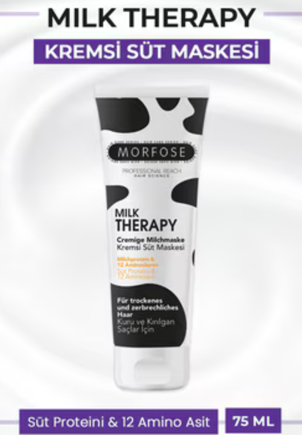 Morfose Kremsi Süt Saç Maskesi Milk Therapy 75 ml - Image 1