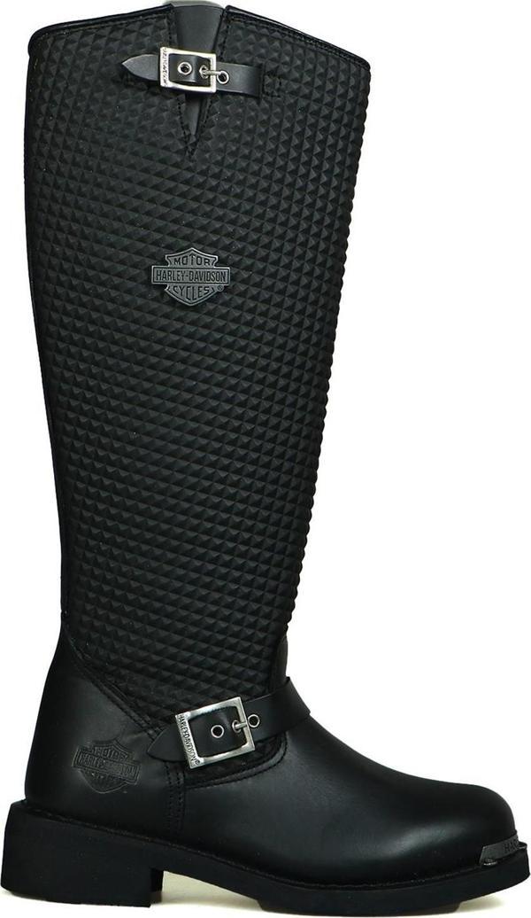 Harley Davıdson Siyah Deri Kadın Bot  - Image 1