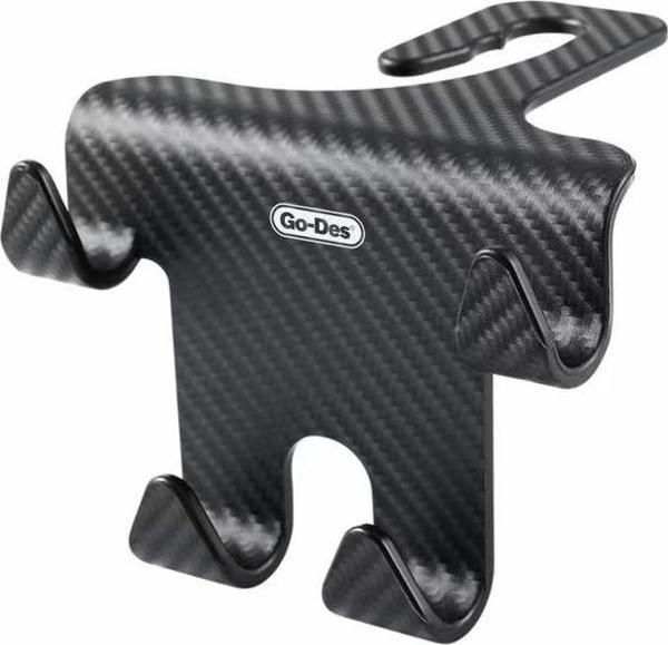 Go-Des Araç İçi Telefon Tutucukoltuk Arkası Askılı Tasarım Go Des Gd-Hd660 Karbon Fiber Görünümlü - Image 1