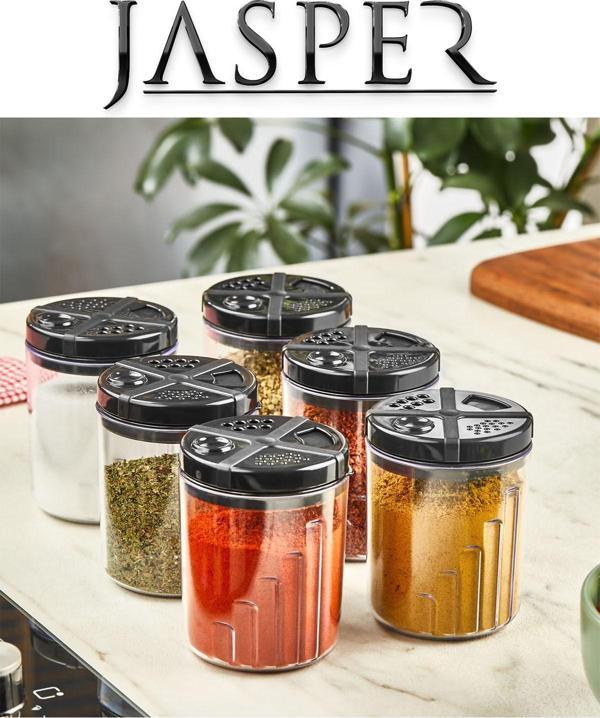 Jasper JPR-0115 6 Adet 300 ml Çok Amaçlı Baharat Seti Baharatlık  - Image 1