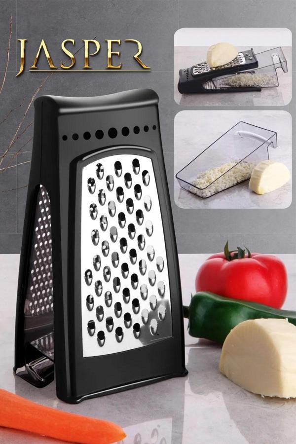 Jasper 550ml Portatif Kullanım Paslanmaz Çelik Hazneli Rende - Image 1