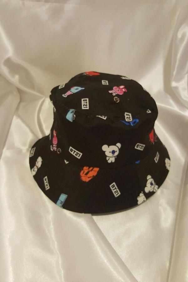 Şapka Bucket Şapka Balıkçı Kova Şapka Unisex Yuvarlak Şapka Figürlü - Image 1