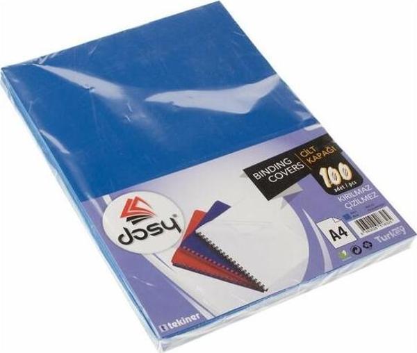 Dosy Cilt Kapağı Plastik Opak A4 100 Lü Mavi (100 Lü Paket) - Image 1