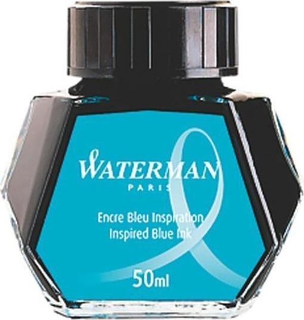 Waterman Dolma Kalem Mürekkebi Cam Şişede 50 Ml Deniz Mavi S0110810 - Image 1
