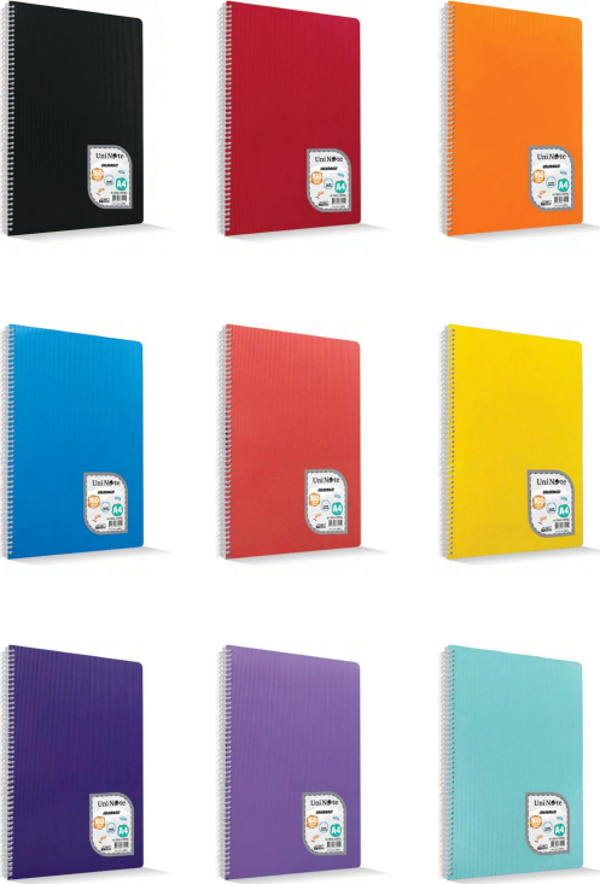 Çınar Colormaxi Spiralli Plastik Kapak 17X24Cm 120 Yaprak Kareli Defter 73114 (4 Lü Paket) - Image 1