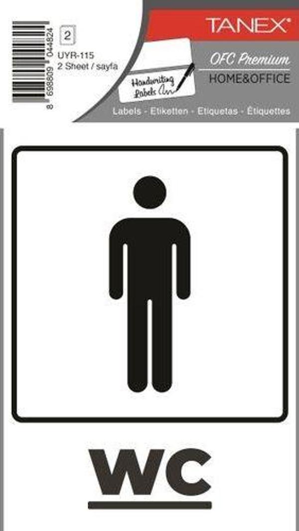 Tanex Bay Wc Uyarı Etiketi Sticker 2 Li Uyr-115 - Image 1