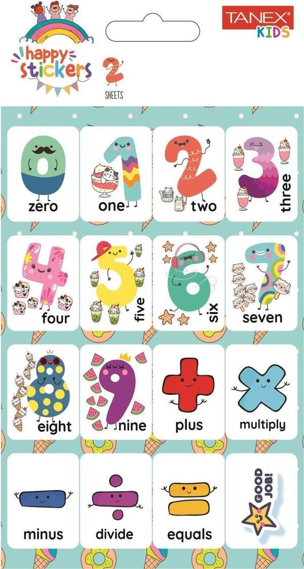 Tanex İlkokul Rakam Etiketi-1 Sticker 2 Li Mtc-109 - Image 1
