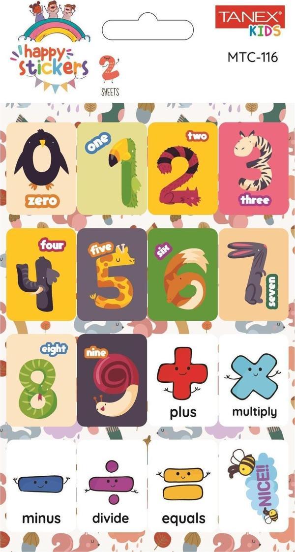 Tanex İlkokul Rakam Etiketi-8 Sticker 2 Li Mtc-116 - Image 1