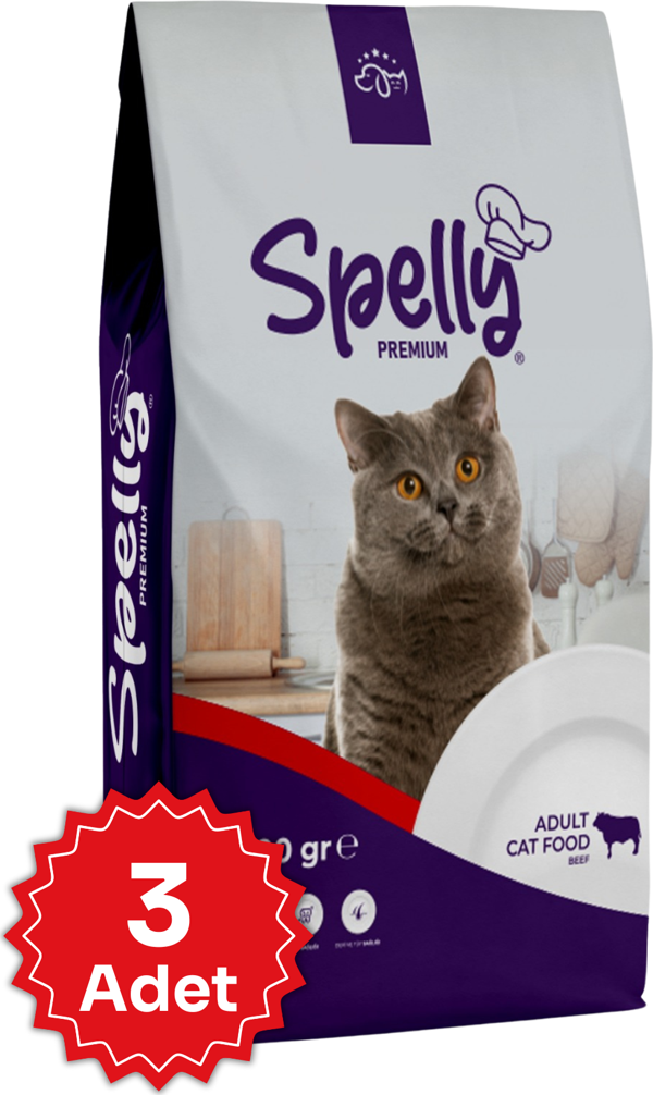 3 Adet x Spelly Premium Kısırlaştırılmış Kedi Maması - Somon (1,2kg) - Image 1