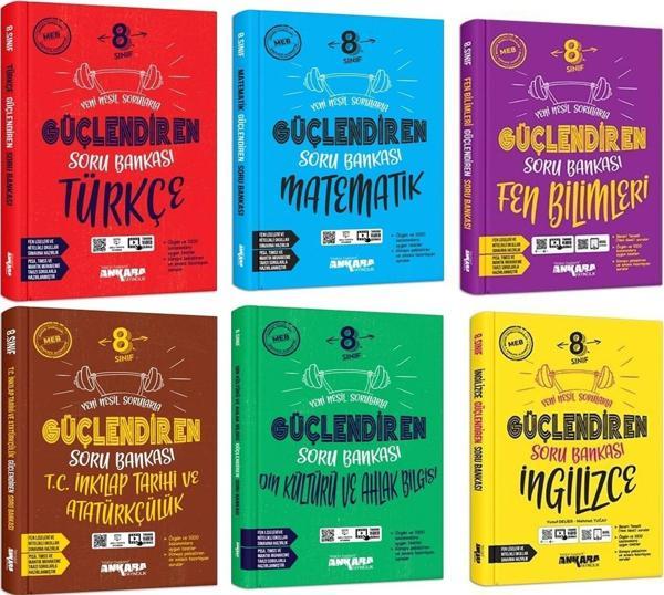Ankara Yayıncılık 8.Sınıf Güçlendiren Soru Bankası Seti 6 Kitap - Ankara Yayıncılık - Image 1