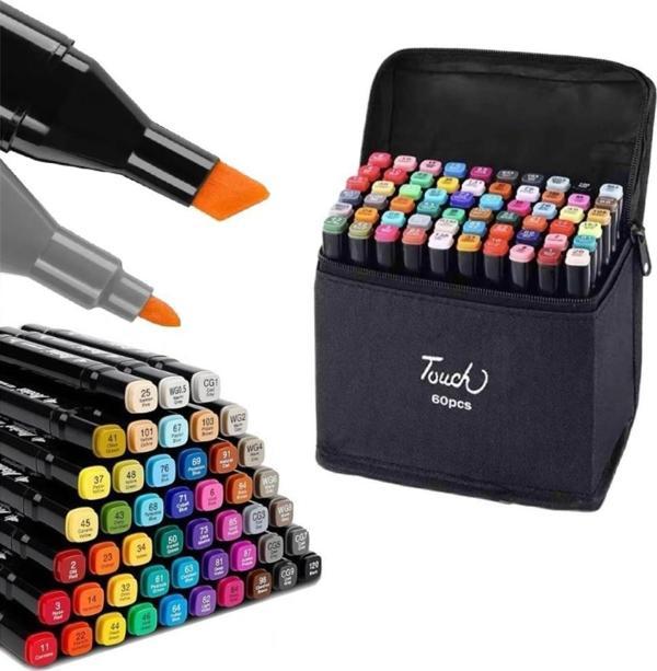 Touch Çift Uçlu Fosforlu Kalem 60 Renk Art Marker - Image 1