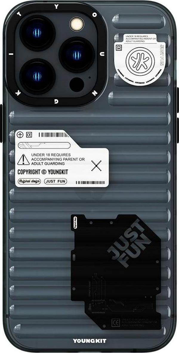 YoungKit iPhone 14 Pro Uyumlu Kılıf Şeffaf Renkli Tasarım Fluorite Serisi Kapak - Image 1