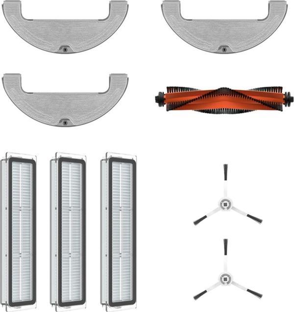 Dreame Orijinal D10 Plus Aksesuar Seti 1Xana Fırça 2Xyan Fırça 3Xtoz Kutusu Filtresi 3Xyıkamasız Ped - Image 1
