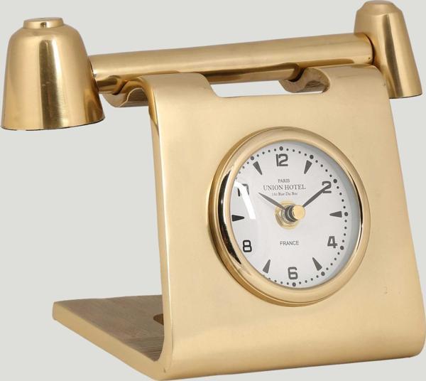 Evdema Vitale Gold Metal Retro Telefon Saat 13*22*15 cm AK.IV0349 - Image 1