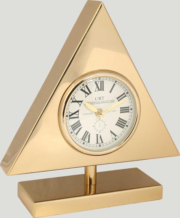 Evdema Vitale Gold Metal Üçgen Saat 10*29*31 cm AK.IV0289 - Image 1