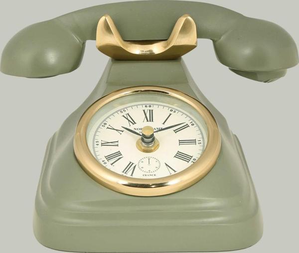 Evdema Vitale Metal Retro Telefon Saat 14*19*12 cm AK.IV0344 - Image 1