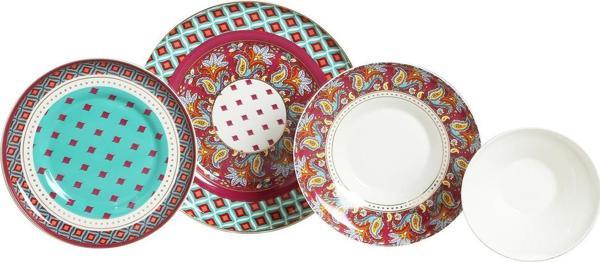 Lucky Art Eliana Desenli New Bone China Porselen 24 parça Yemek Takımı LYFG 055 - Image 1