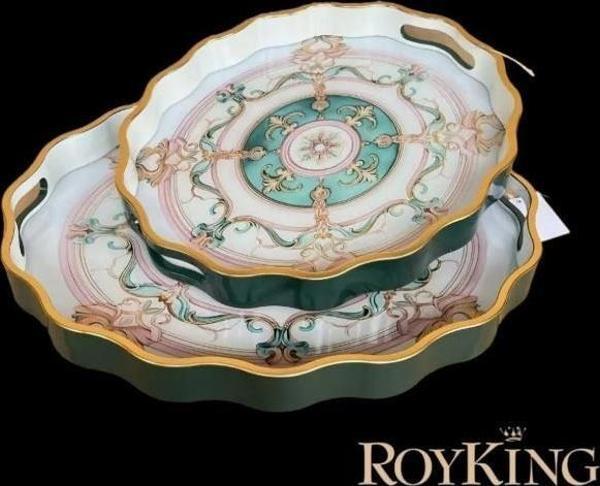 Royking 2 li Oval Tepsi 44x36 cm - 38x31 cm FX 053 - Image 1