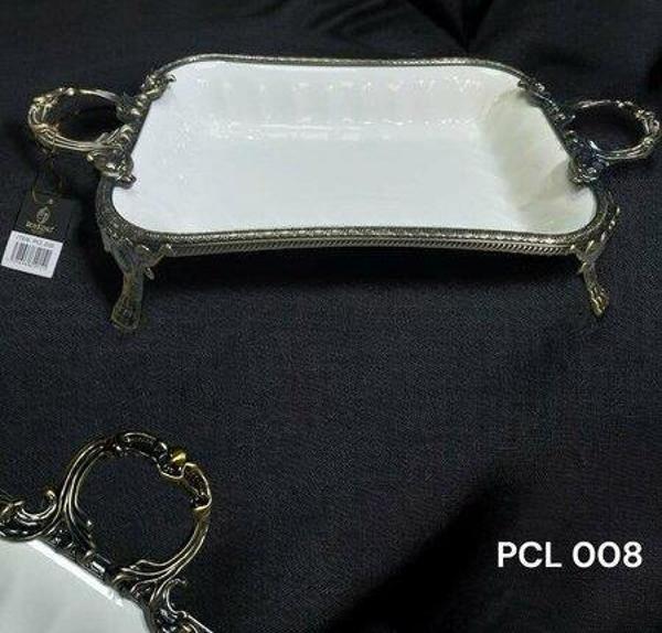 Royking Elegance Dikdörtgen Sunum Tabak Antique 43 CM PCL 008 - Image 1