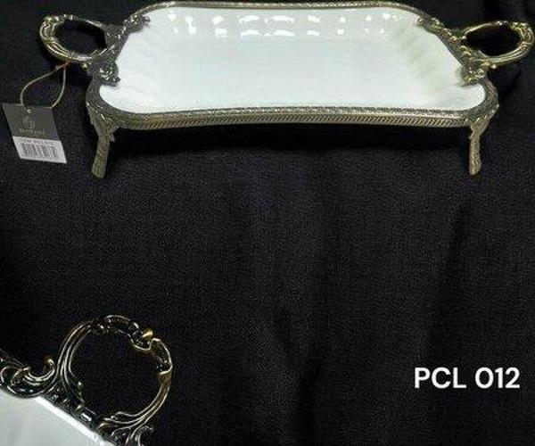 Royking Elegance Dikdörtgen Sunum Tabak Antique 43 CM PCL 012 - Image 1