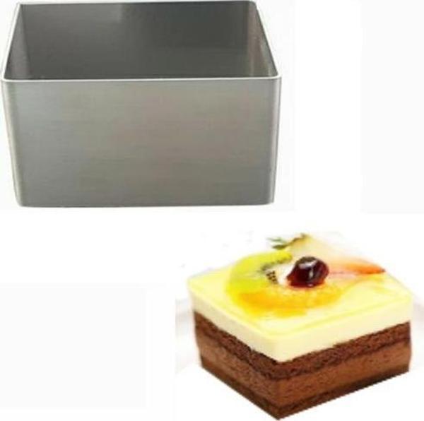 Kare Parfe Kalıbı / Kare Tekli Küçük Pasta Kalıbı 10 cm - Image 1