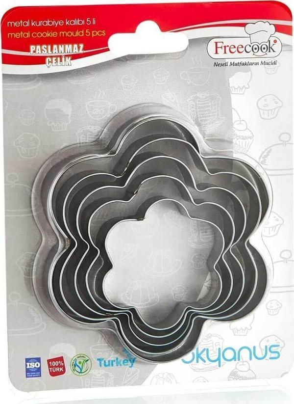 Okyanus 5 li Papatya Metal Kurabiye Kalıbı  - Image 1