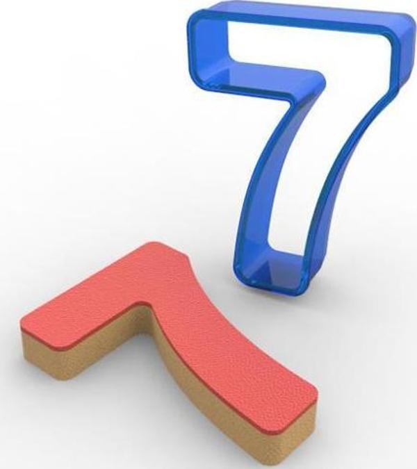 7 Rakamı Polikarbon Kurabiye Kalıbı - Image 1