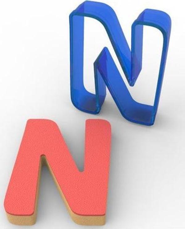 N harfi Polikarbon Kurabiye Kalıbı - Image 1