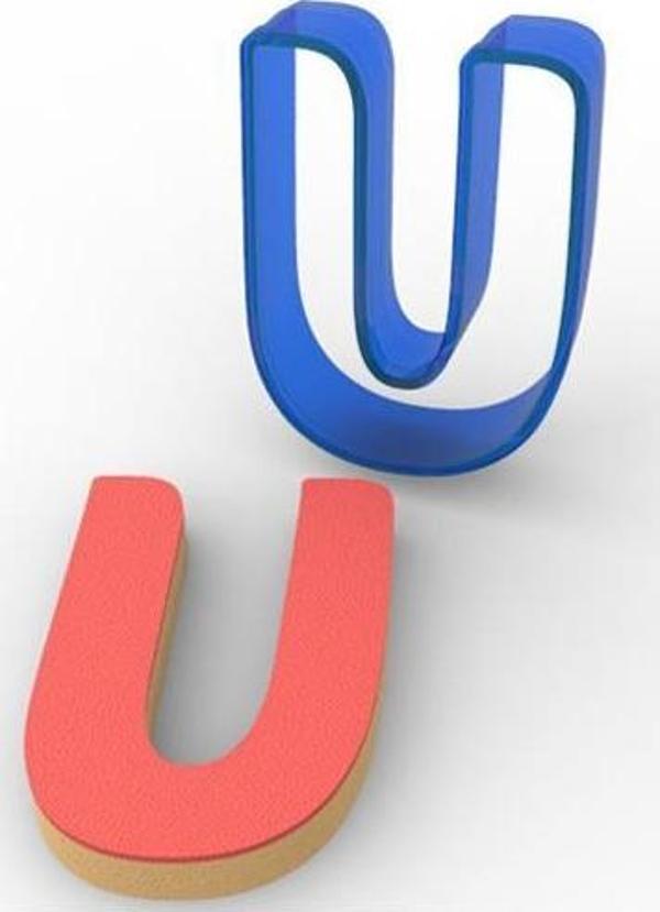 U harfi Polikarbon Kurabiye Kalıbı - Image 1