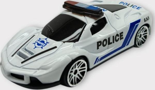 Metal Mini Polis Arabası  8 cm - Polis - 7 - Image 1