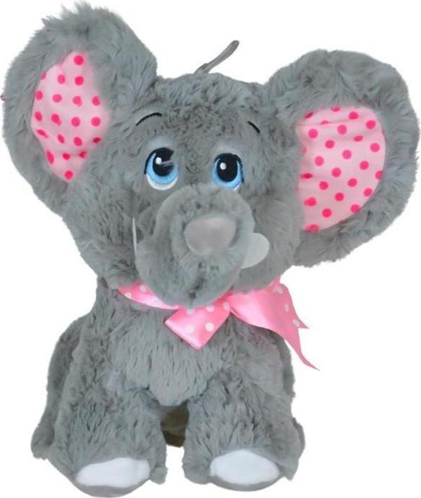 Selay Toys Pelüş Oturan Fil Gri 1012 - Image 1