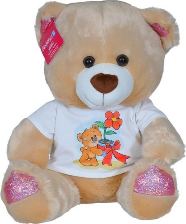 Selay Toys Sevimli Kahverengi Pelüş Oyuncak Ayı 0029 - Image 1