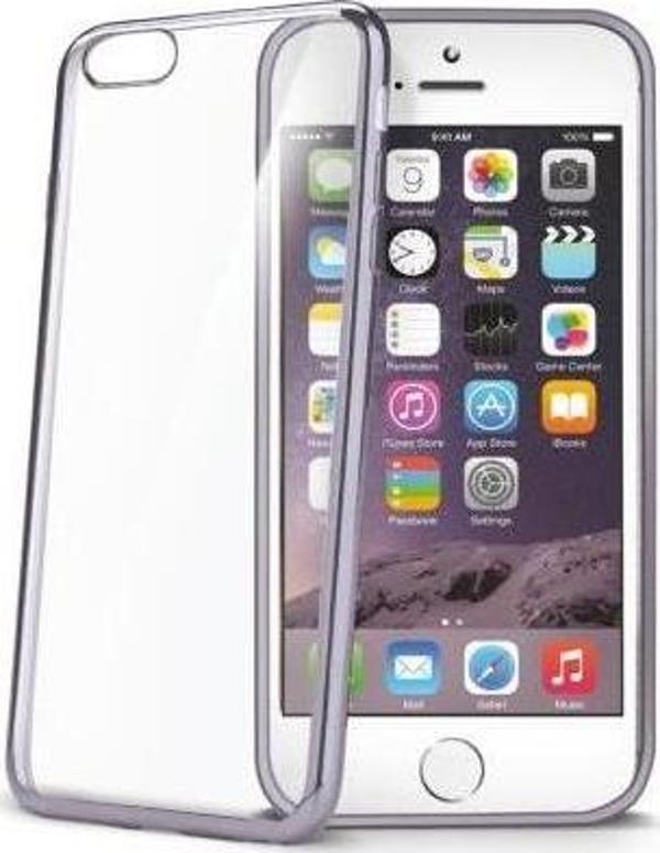 Celly Apple iPhone  6/6S Lazer Silikon Kılıf - Siyah - Image 1