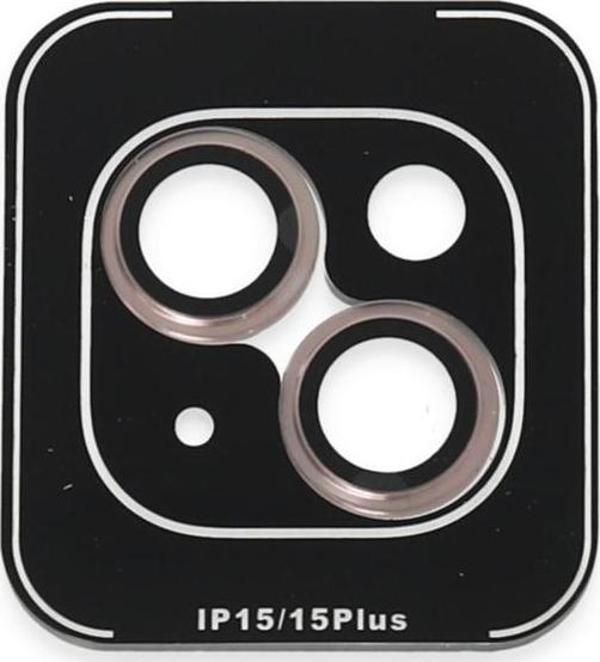 iPhone 15 / iPhone 15 Plus PVD Metal Kamera Lens Koruyucu 2li Set - Image 1