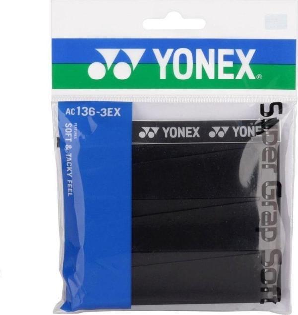 YONEX Ac 136 Super Grap Soft 3'lü Siyah - Image 1