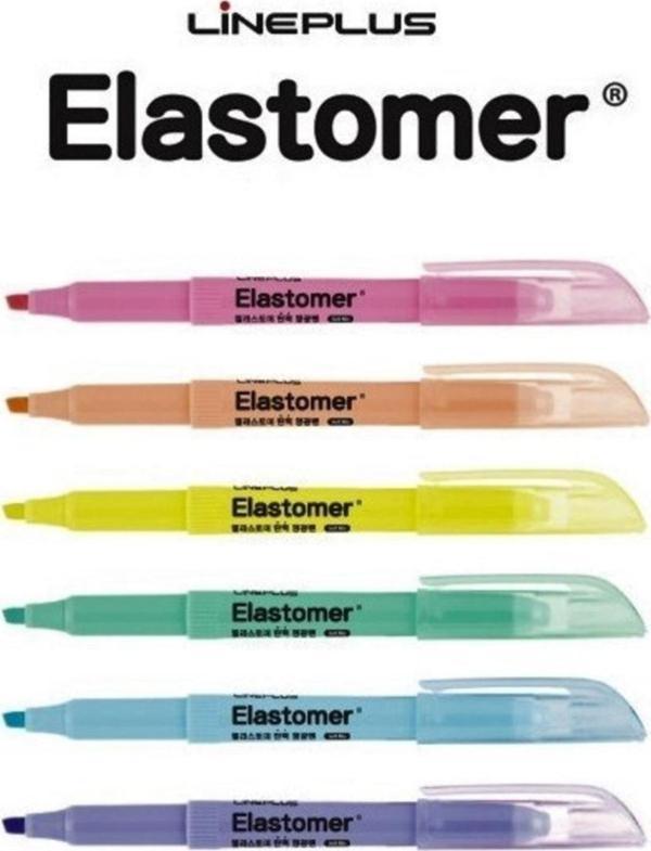 Lineplus Elastomer Fosforlu Kalem Pastel Renkler 6'lı Paket - Image 1