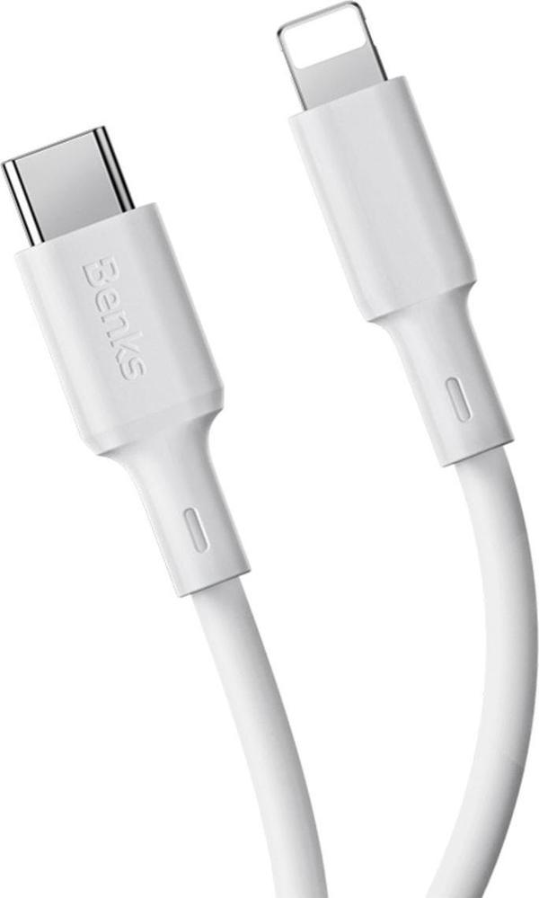 Benks iPhone PD Şarj Kablosu Type-C to Lightning PD Hızlı Şarj ve Data Kablo D45 480Mbps 1.2 Metre - Image 1