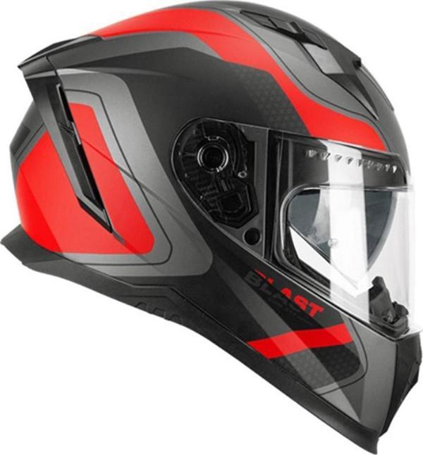CGM 311R BLAST RACE KAPALI MOTOSİKLET KASKI Antrasit-Kırmızı S - Image 1