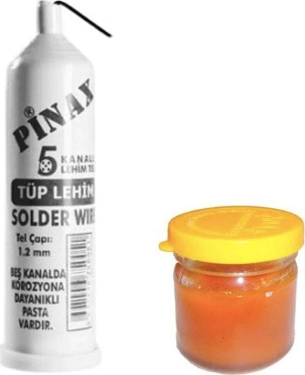 Lehim Teli Tüp 5 Kanallı Tüp Lehim Teli + Lehim Pastası - Image 1