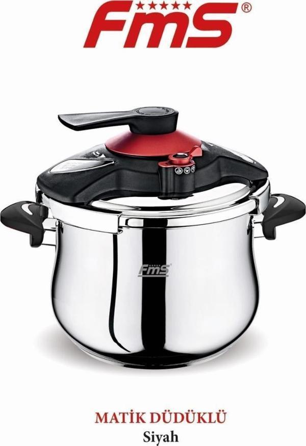 FMS 3010 Matik 6 No 5 Litre Düdüklü Tencere Kırmızı - Image 1