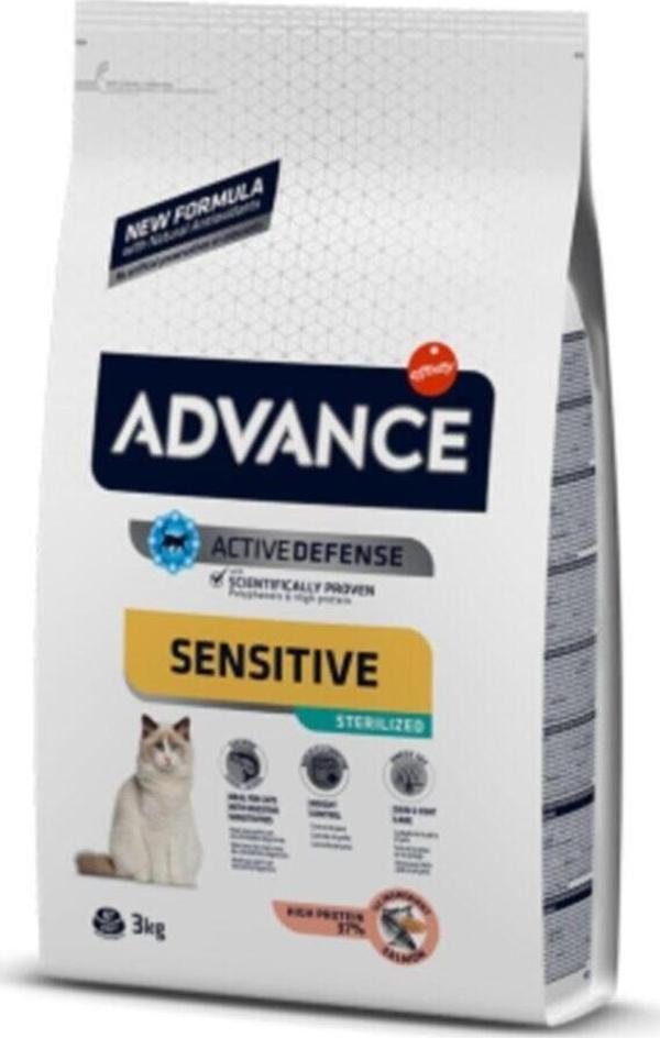 Advance Steril Sensitive Somonlu Yetişkin Kısır Kedi Maması 3 Kg - Image 1