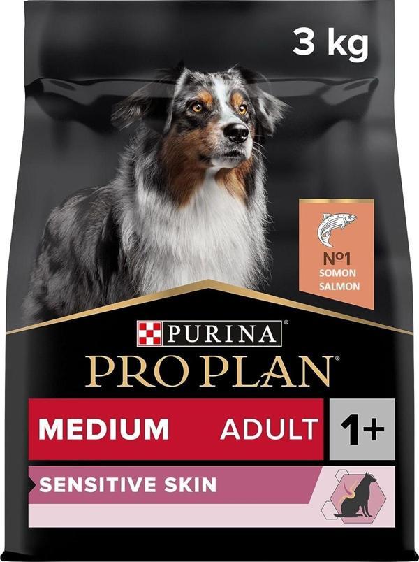Pro Plan Adult Medium Sensitive Skin Somonlu Orta Irk Yetişkin Köpek Maması 3 Kg - Image 1