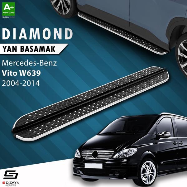 S-Dizayn Mercedes Vito W639 Uzun Şase Diamond Krom Yan Basamak 253 Cm 2004-2014 A+ Kalite - Image 1