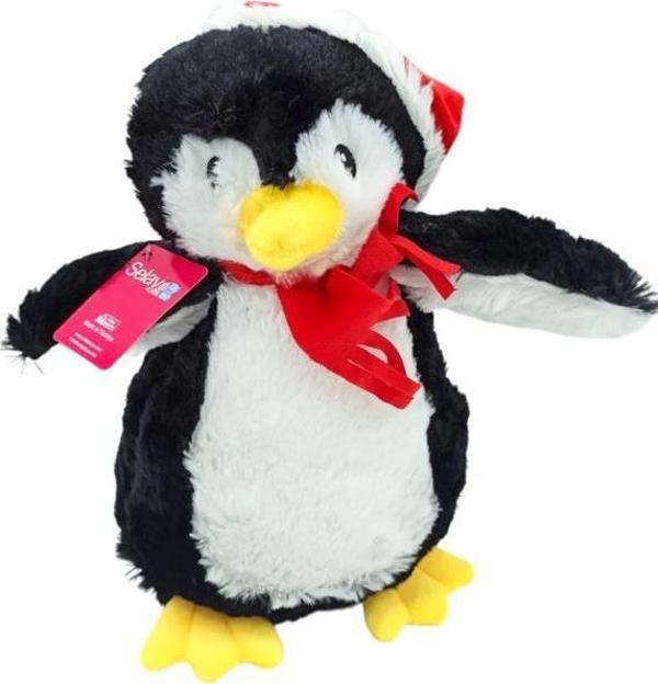Selay Toys Kırmızı Şapkalı Pelüş Penguen 30cm 0392 - Image 1